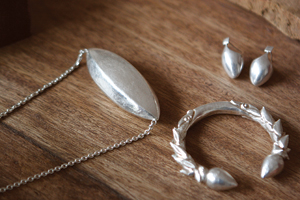 A Pair of Silver Makasi Earrings